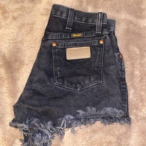 Wrangler Women's Dark Gray Denim Shorts